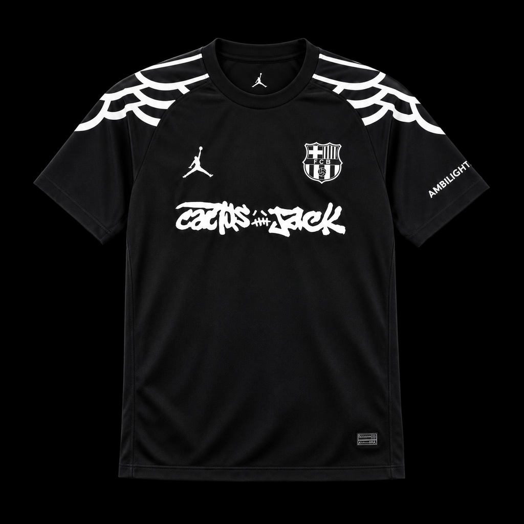 Barcelona x Travis Scott Cactus Jack Blackout Jersey