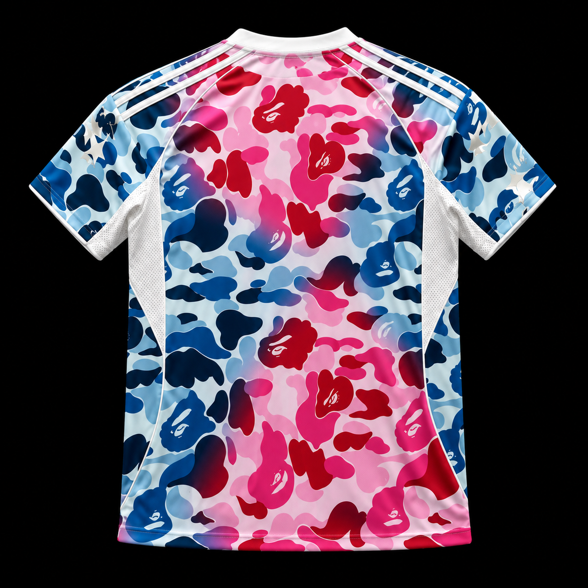 BAPE Pink & Blue Camo Football Jersey
