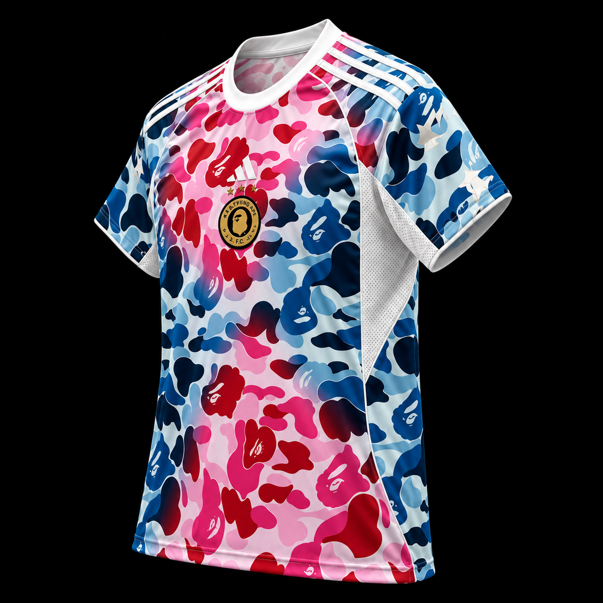 BAPE Pink & Blue Camo Football Jersey